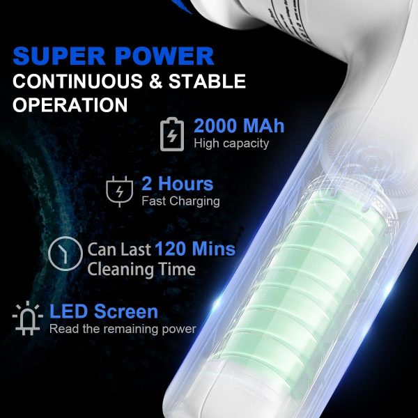 Electric Spin Scrubber, Power Scrubber Cordless Shower for Cleaning with - Image 3