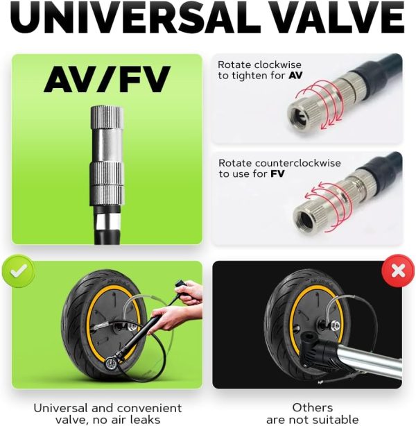 Mini Bike Pump Portable Frame Pump with Pressure Gauge, Air Ball Pump - Image 3