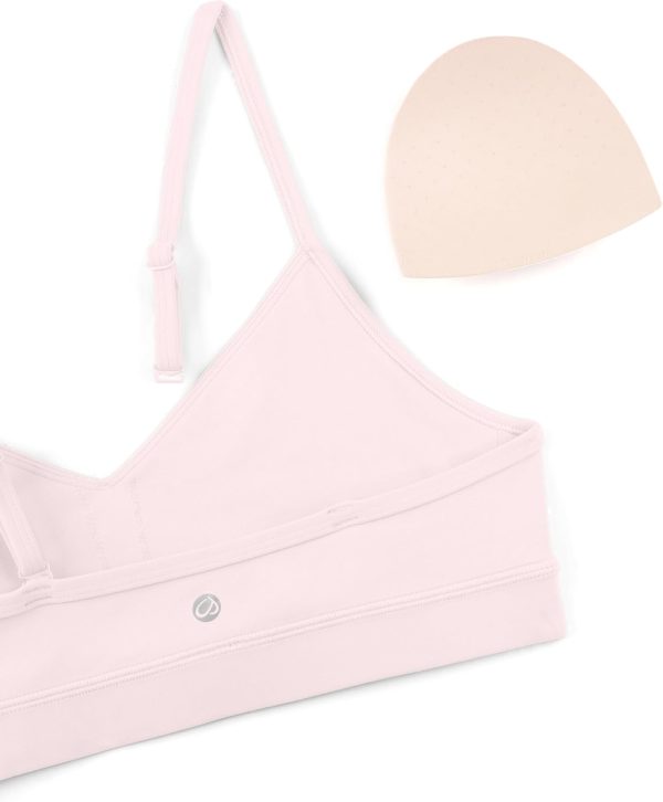 CRZ YOGA Butterluxe V-Neck Sports Bras for Women - Adjustable Thin Straps - Image 4