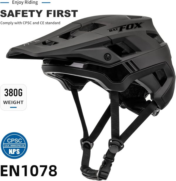 BATFOX Bike Helmet,Mountain Bike Helmet Helmets for Men Women Adults Youth - Image 8