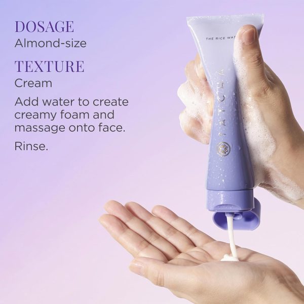 TATCHA The Rice Wash | Soft Cream Facial Cleanser Washes Away Buildup - Image 4