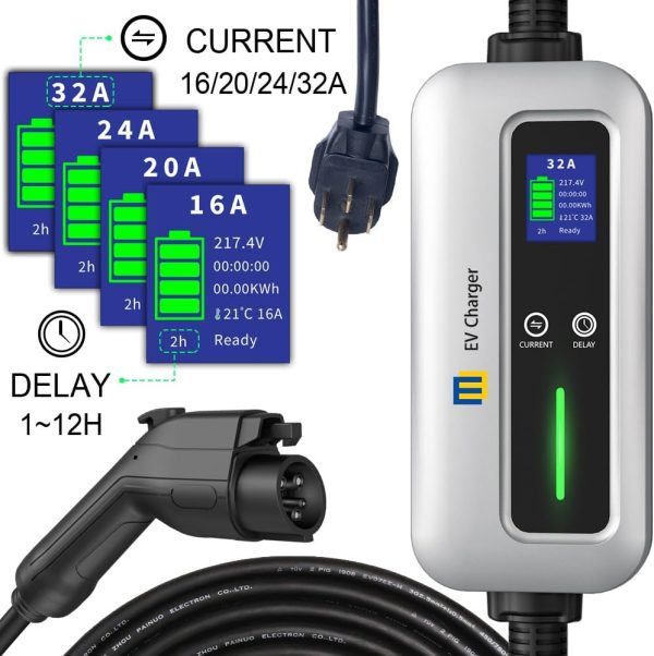 MW Level 2 EV Charger Portable EV Charger for Electric Vehicle Charging, - Image 5