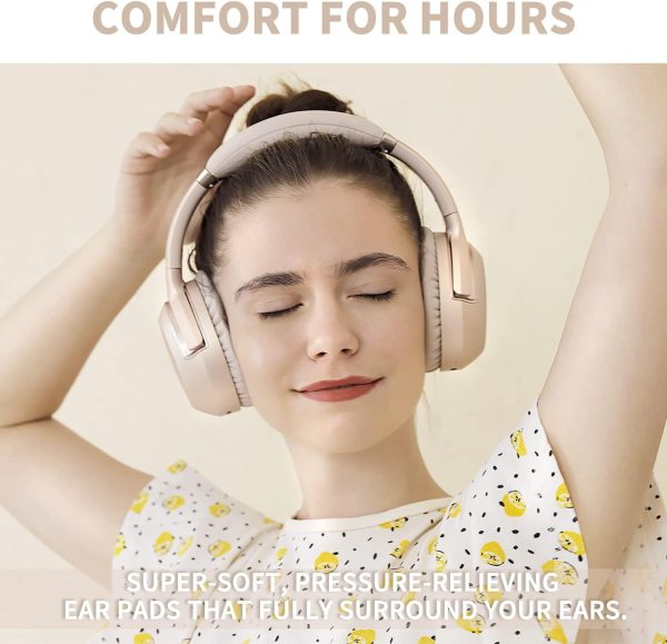 Wireless Over Ear Headphones Noise Cancelling Bluetooth Headphones with - Image 3