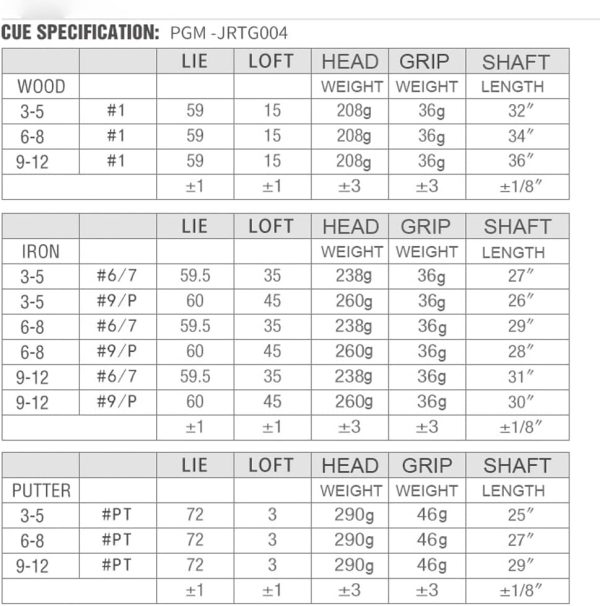 PGM Junior Golf Club, Rio Golf Clubs Complete Set Right Handed for Children - Image 2