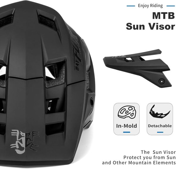 BATFOX Bike Helmet,Mountain Bike Helmet Helmets for Men Women Adults Youth - Image 4