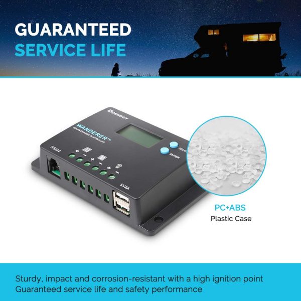 Renogy 10 Amp 12V/24V PWM Negative Ground Solar Charge Controller Compact - Image 3