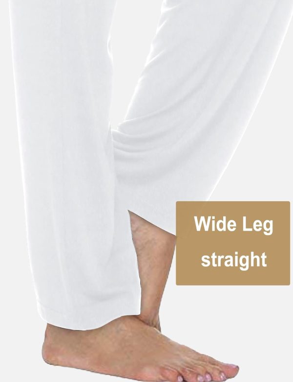 DIBAOLONG Womens Yoga Pants Wide Leg Comfy Drawstring Loose Straight Lounge - Image 4