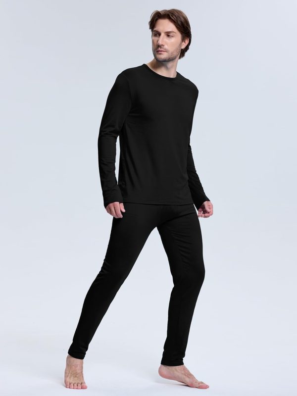 VZV 3 Sets Thermal Underwear for Men Fleece Lined Long Johns Mens Thermals - Image 5