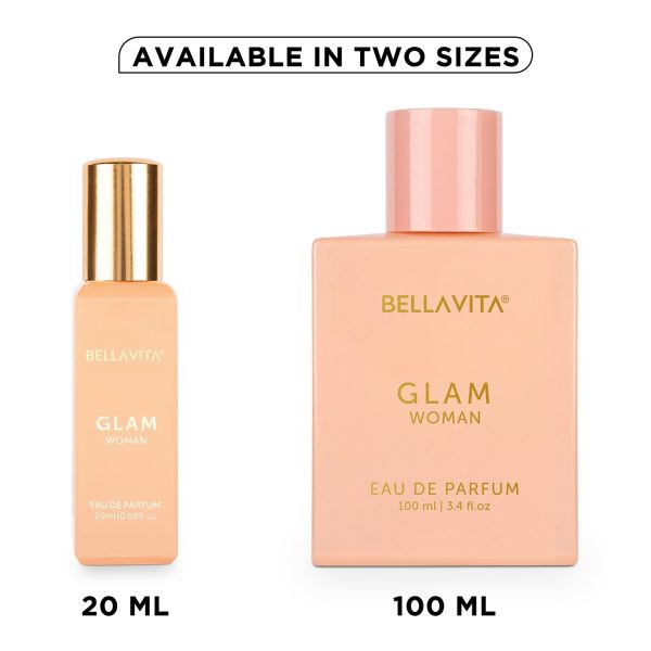 Organic GLAM Woman Eau De Parfum For Her with Jasmine, WHite Honey, Rose, - Image 7