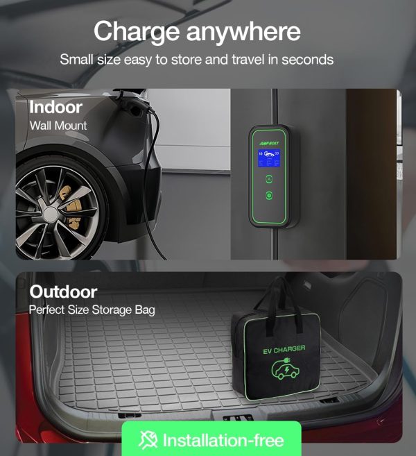 Level 1&2 Portable EV Charger 16 Amp 110-240V,Electric Car Charger with - Image 3