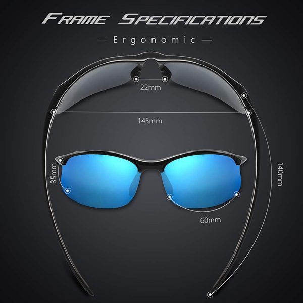 JULI Polarized Sports Sunglasses for Men Women Tr90 Unbreakable Frame for - Image 4