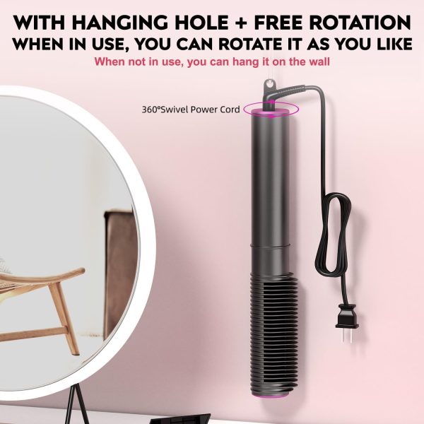 ABLEGRID Hair Straightener Curl Brush,2 in 1 Ring Hair Straightening Comb - Image 9