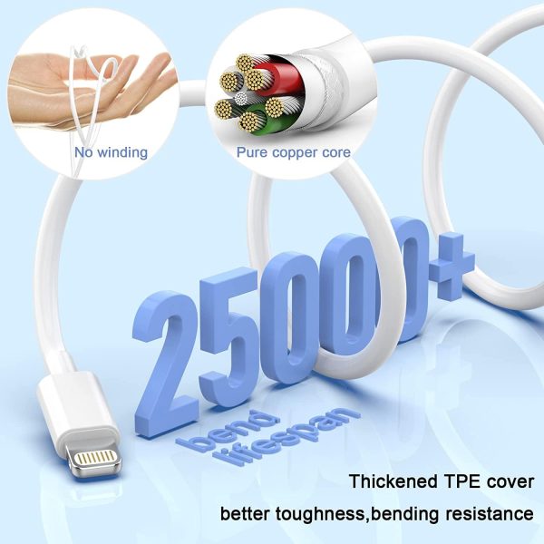 iPhone Charger 10ft, [MFi Certified] Long Lightning Cable Data Sync - Image 2