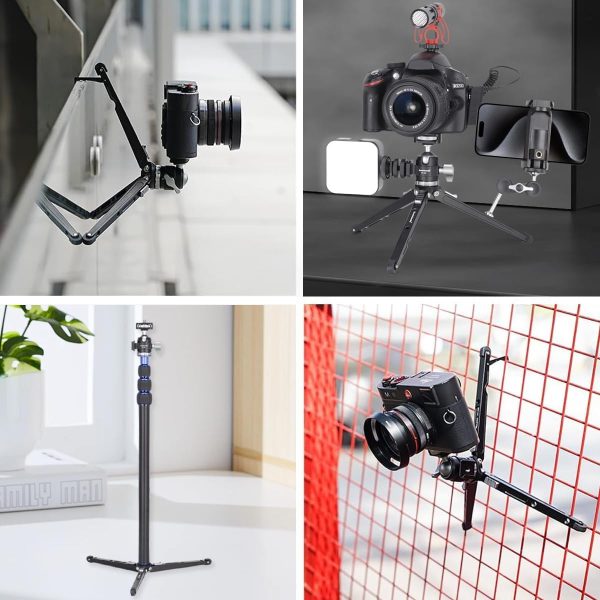 Koolehaoda Mini Camera Tripod Table Tripod with Hook, Aluminum Portable - Image 7