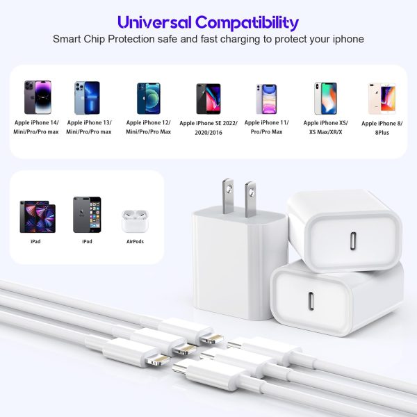 10Foot Fast iPhone Charging Cable,3-Pack Super Fast iPhone Charger USB C - Image 7