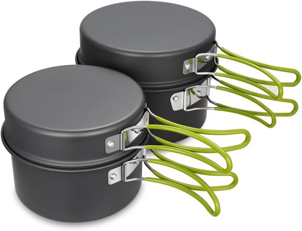 Gutsdoor Camping Cookware Set Camping Gear Campfire Utensils Non-Stick - Image 2
