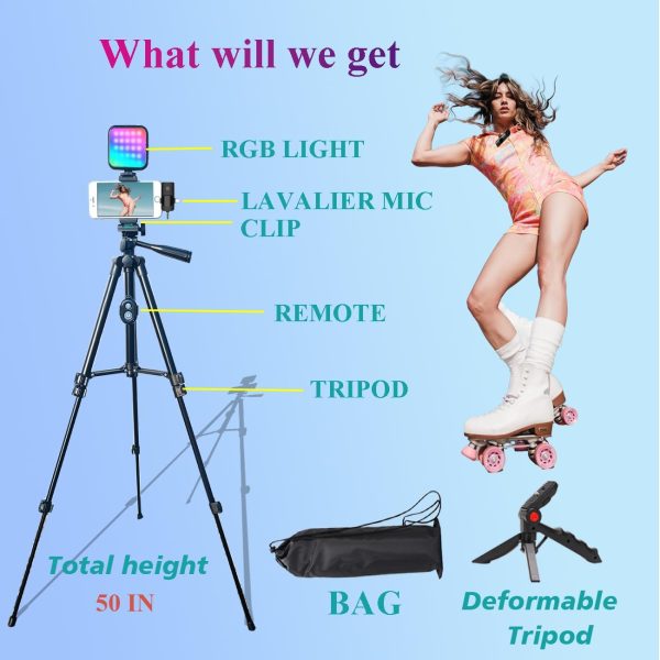 for iPhone Vlogging Kit, Vlogging Kit for Andriod Phone with Two Tripods - Image 6