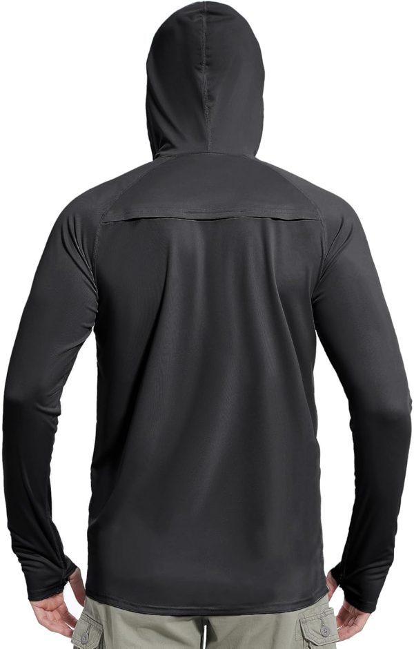 isnowood Sun Shirt UPF 50+ Men's Fishing Long Sleeve UV Protection Hoodie - Image 4