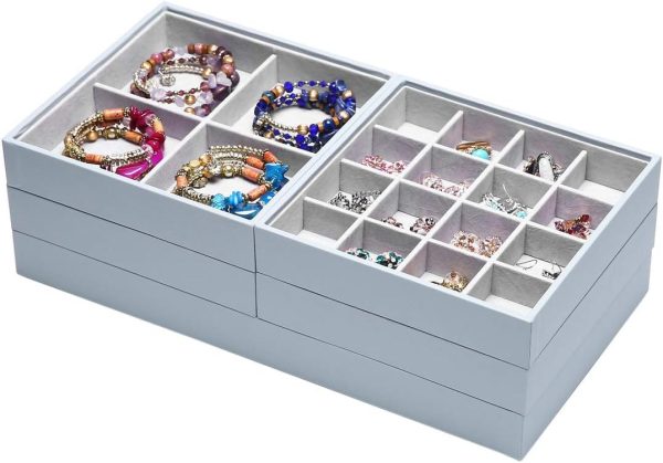 Magic Stackable Jewelry Trays Closet Dresser Drawer Organizer for - Image 5