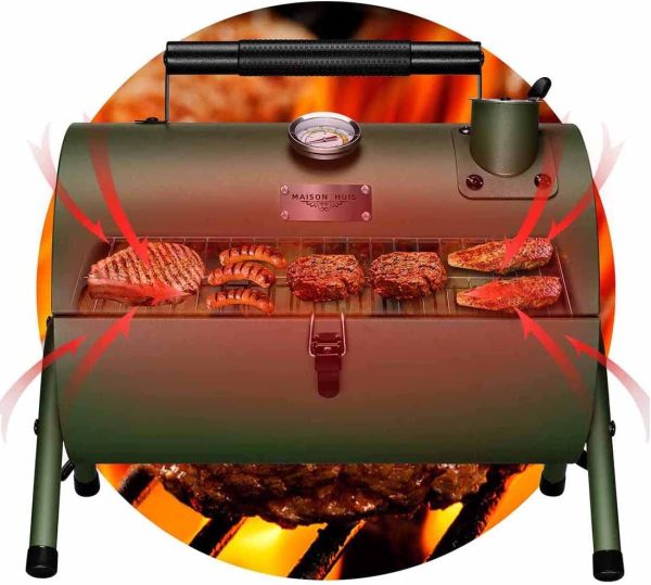 MAISON HUIS Adjustable Portable Charcoal Grill Multi-functional Metal Small - Image 4