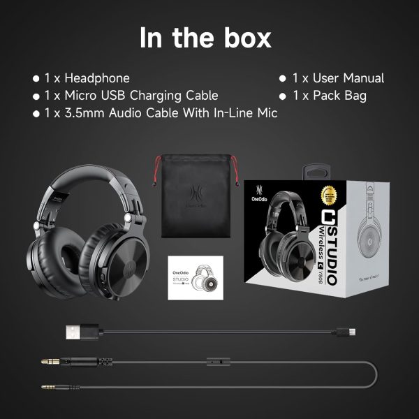 OneOdio Bluetooth Over Ear Headphones, 110 Hrs Wireless/Wired Stereo Sound - Image 8