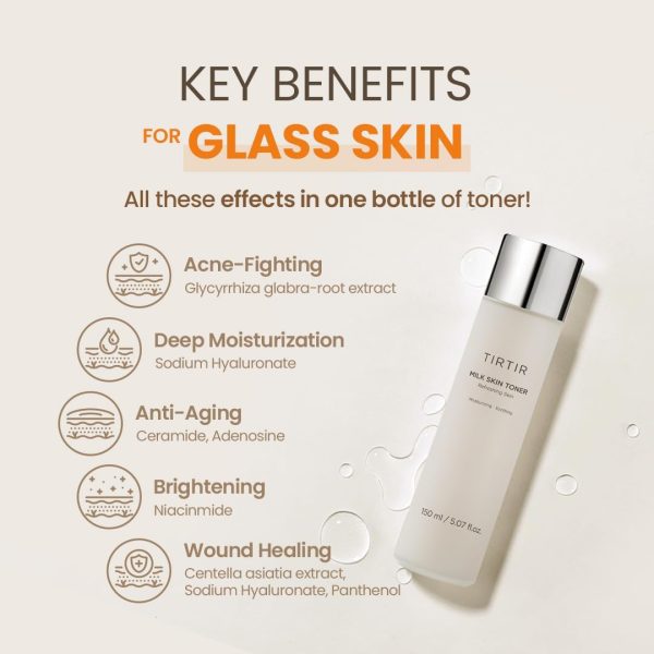 TIRTIR Milk Skin Rice Toner | Deep Moisturizing, Hydrating Toner for face, - Image 4