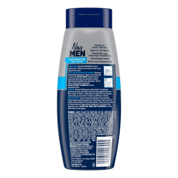 Nair Men Hair Remover Body Cream, Manscape for Smooth Skin for Days, Coarse - Image 9