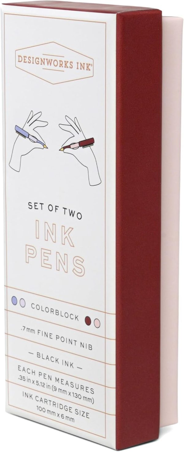 DesignWorks Ink Luxury Color Block Giftable Pens - Set of 2 - Lavender + - Image 3