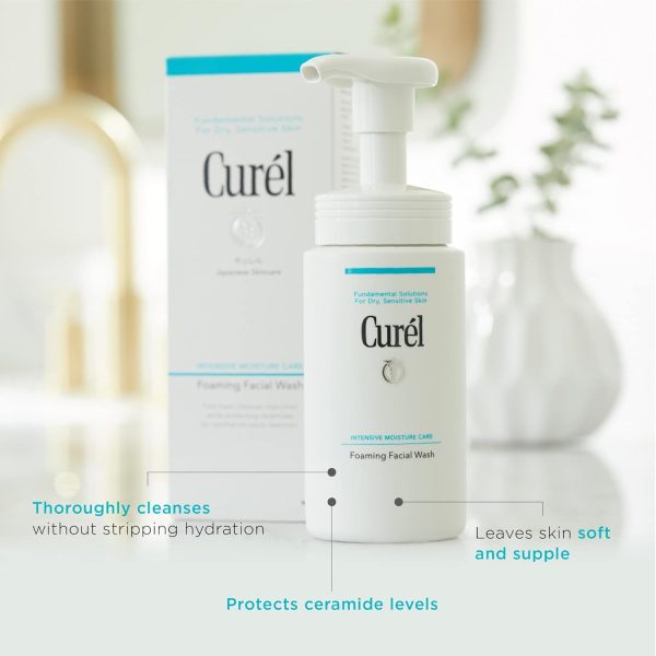 Curel Japanese Skin Care Foaming Daily Face Wash for Sensitive Skin, - Image 4