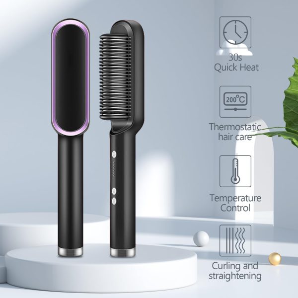 Hair Straightener Brush 30s Fast Heating Anti-Scald,Negative Ion Styling - Image 7
