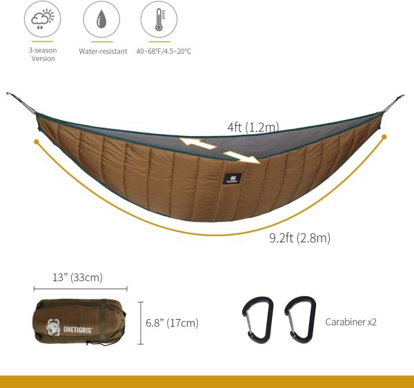 OneTigris Hideout Hammock Underquilt, Full Length Lightweight 4 Season - Image 4