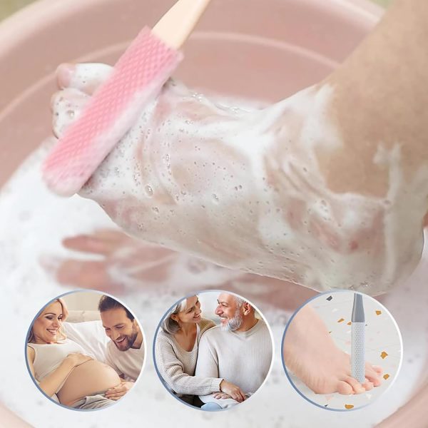Toe Cleaning Brush Foot Scrubber - 2Pack Silicone Shower Foot Scrubber with - Image 5