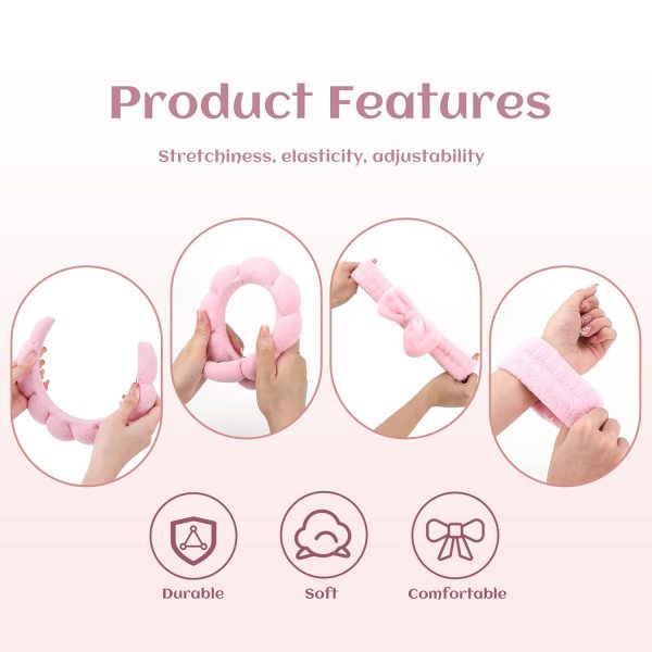 Puffy Spa Headband & Skincare Headbands for Women Makeup,Terry Cloth Towel - Image 4