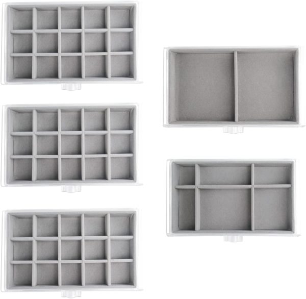 Acrylic Jewelry Box with 5 Drawers, Clear Earring Storage Organizer Display - Image 5