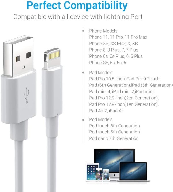 Lightning Cable MFi Certified - iPhone Charger 3Pack 6FT Lightning to USB A - Image 6