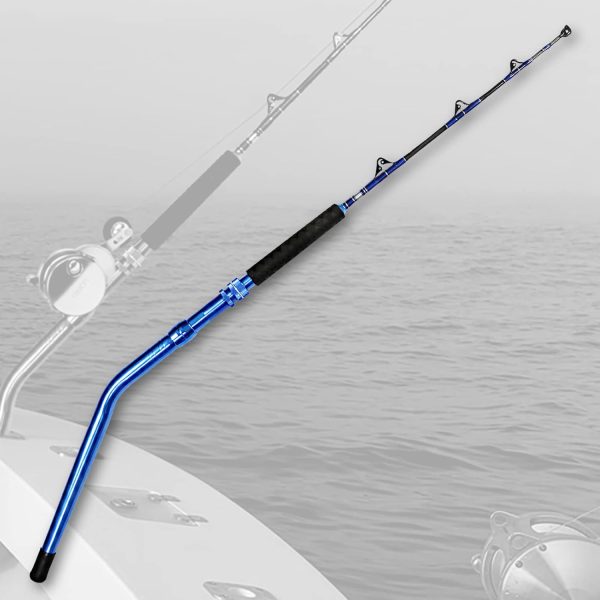 Fiblink 2-Piece Saltwater Offshore Heavy Bent/Straight Butt Trolling Rod - Image 2