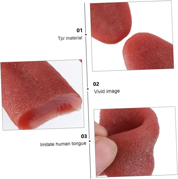 8pcs Fake Tongue Lip Piercing Jewelry Maniquine Gadget Jokes Prank Mask - Image 9