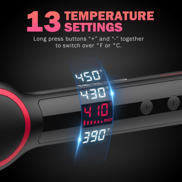 MiroPure Hair Straightener Brush with 13 Temp Settings, Ring Straightening - Image 2