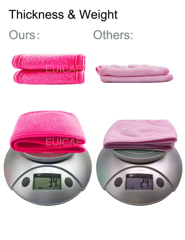 EUICAE Hairband, Pack of 6 - Hot Pink Spa Headband, Adjustable Size, Soft - Image 2