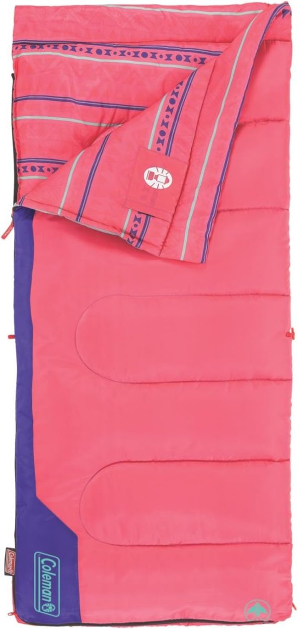 Coleman Kids 50°F Sleeping Bag, Comfortable Youth Sleeping Bag for - Image 3