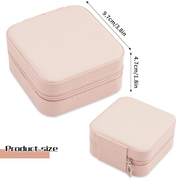 Portable Travel Mini Jewelry Box Leather Jewellery Ring Organizer Case - Image 4