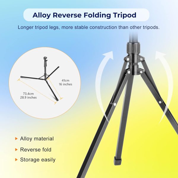Aureday 14'' Selfie Ring Light with 62'' Tripod Stand and Phone Holder, - Image 4
