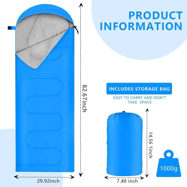 Camping Sleeping Bags for Adults Kids Portable Waterproof Lightweight - Image 2