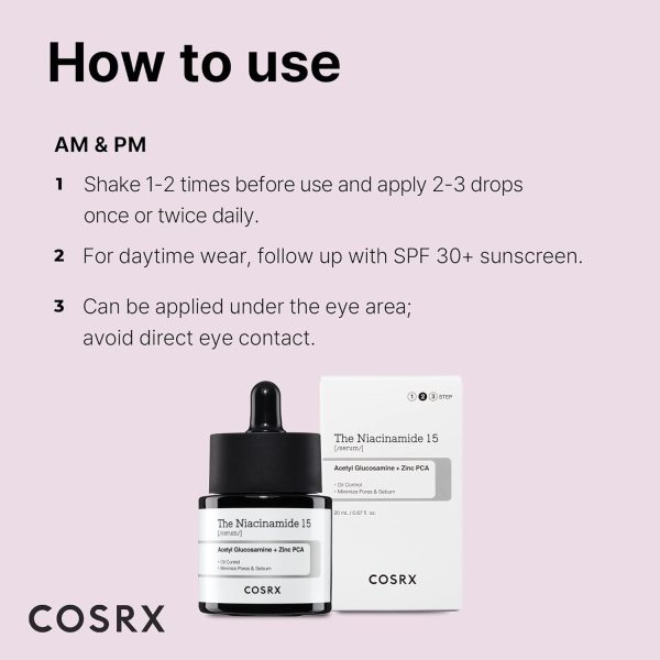 COSRX 15% Niacinamide Face Serum, 0.67 fl oz, Pore Minimizer Serum for Face - Image 5
