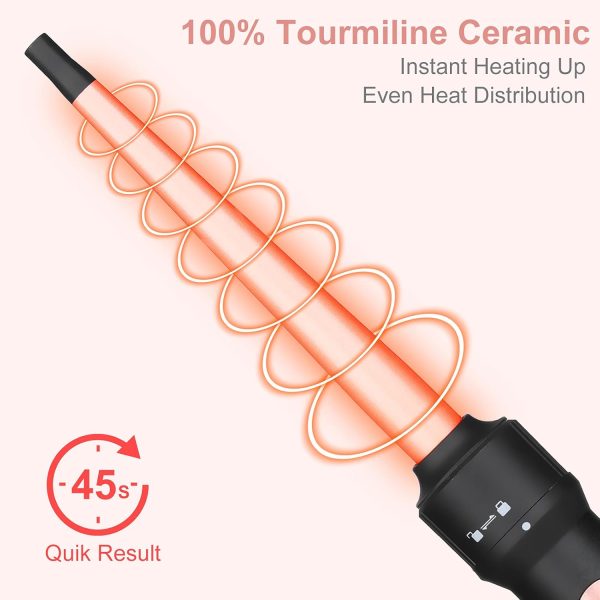 3 Barrel Curling Iron Hair Curler Beach Waves Hair Crimper Tool 5 in 1 - Image 3