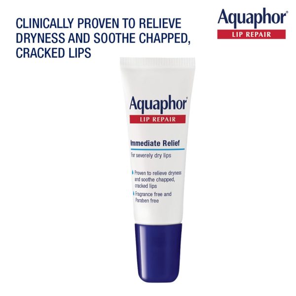 Aquaphor Lip Repair Tubes, Lip Ointment for Chapped Lips, Moisturizing Lip - Image 2