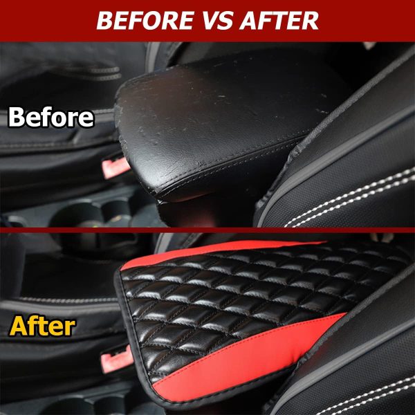 Car Center Console Cushion Pad, Universal Leather Waterproof Armrest Seat - Image 6
