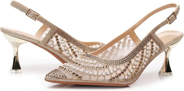VenusCelia Women's Charming Lady Slingback Pump Shoe - Image 5