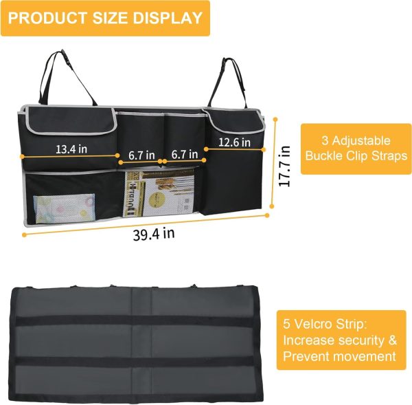 UYYE Trunk Hanging Organizer, Backseat Bag, Car Interior Accessories with 4 - Image 4