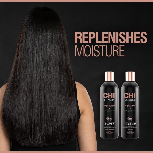 CHI Brand Luxury Black Seed Oil Blend Gentle Cleansing Shampoo & Moisture - Image 3
